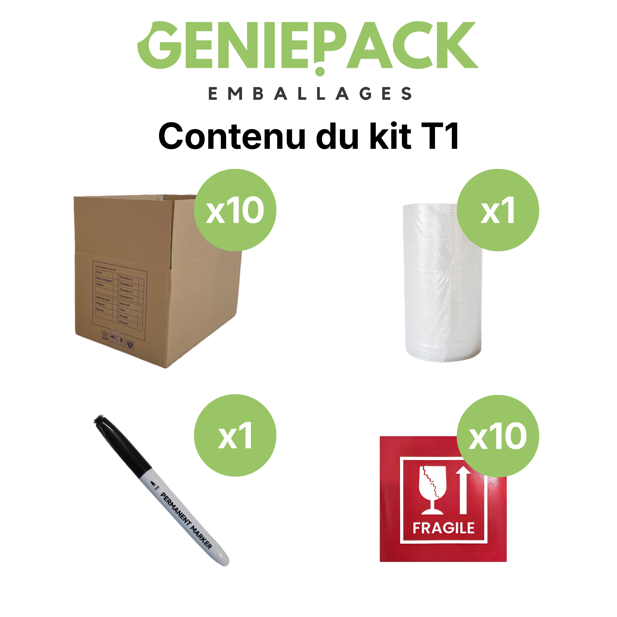 Kit de déménagement T1 Complet