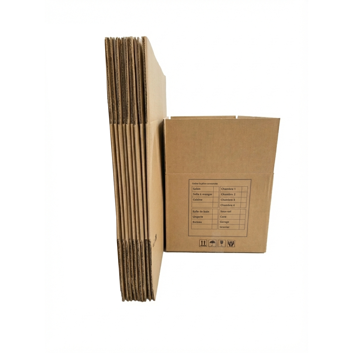 Lot de 10 Cartons de Déménagement format 55x35x28cm