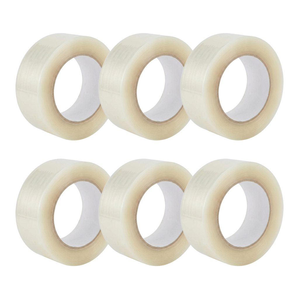 Pack de 6 Rubans Adhésif Transparent d'Emballage - 48mm x 66m - Épaisseur 50 Microns