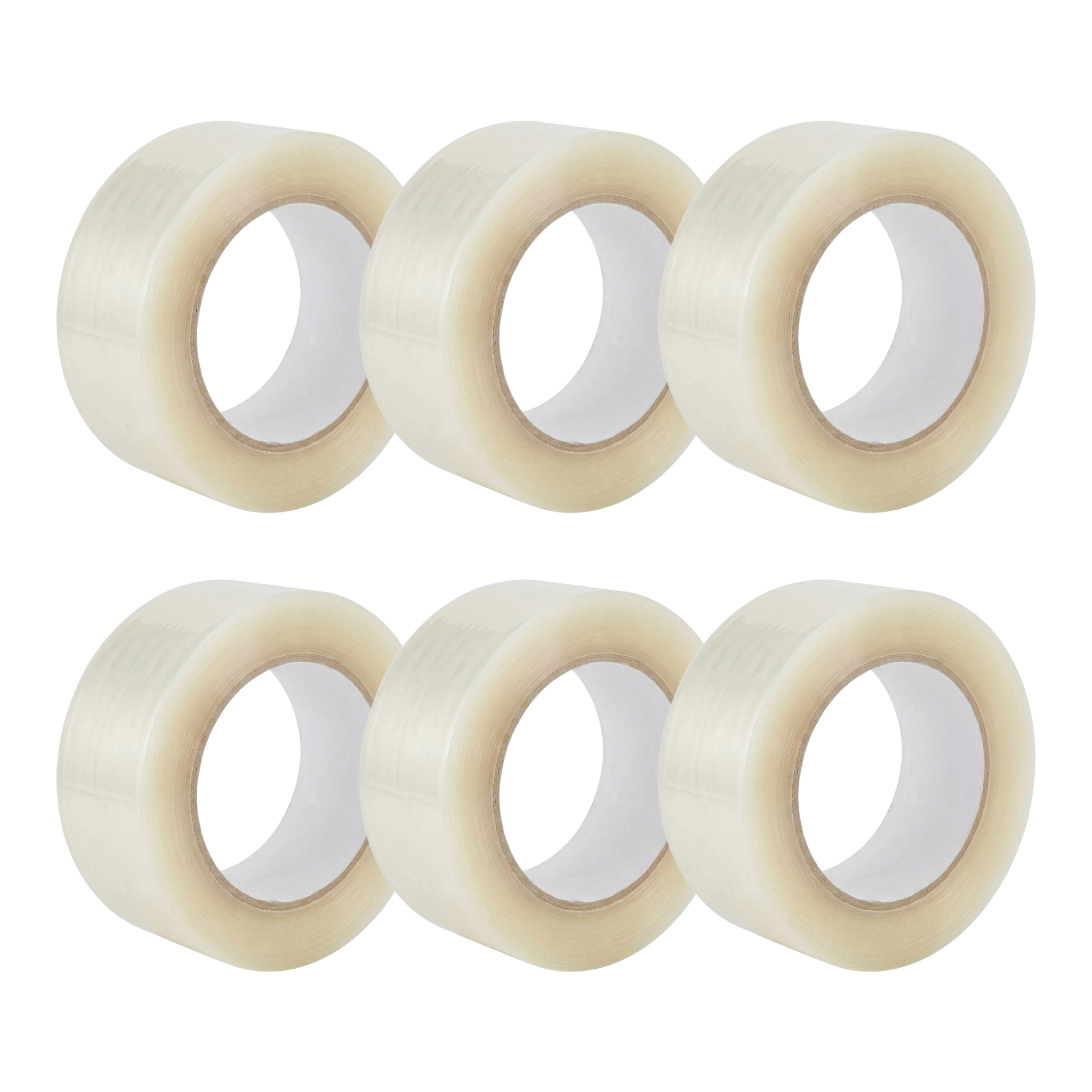 Pack de 6 Rubans Adhésif Transparent d'Emballage - 48mm x 66m - Épaisseur 50 Microns