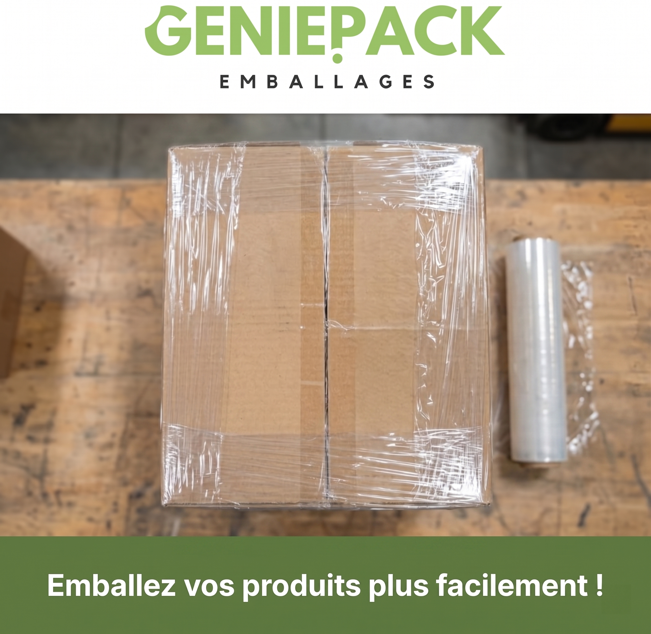 Film étirable épais transparent – 500mm – 1,5kg