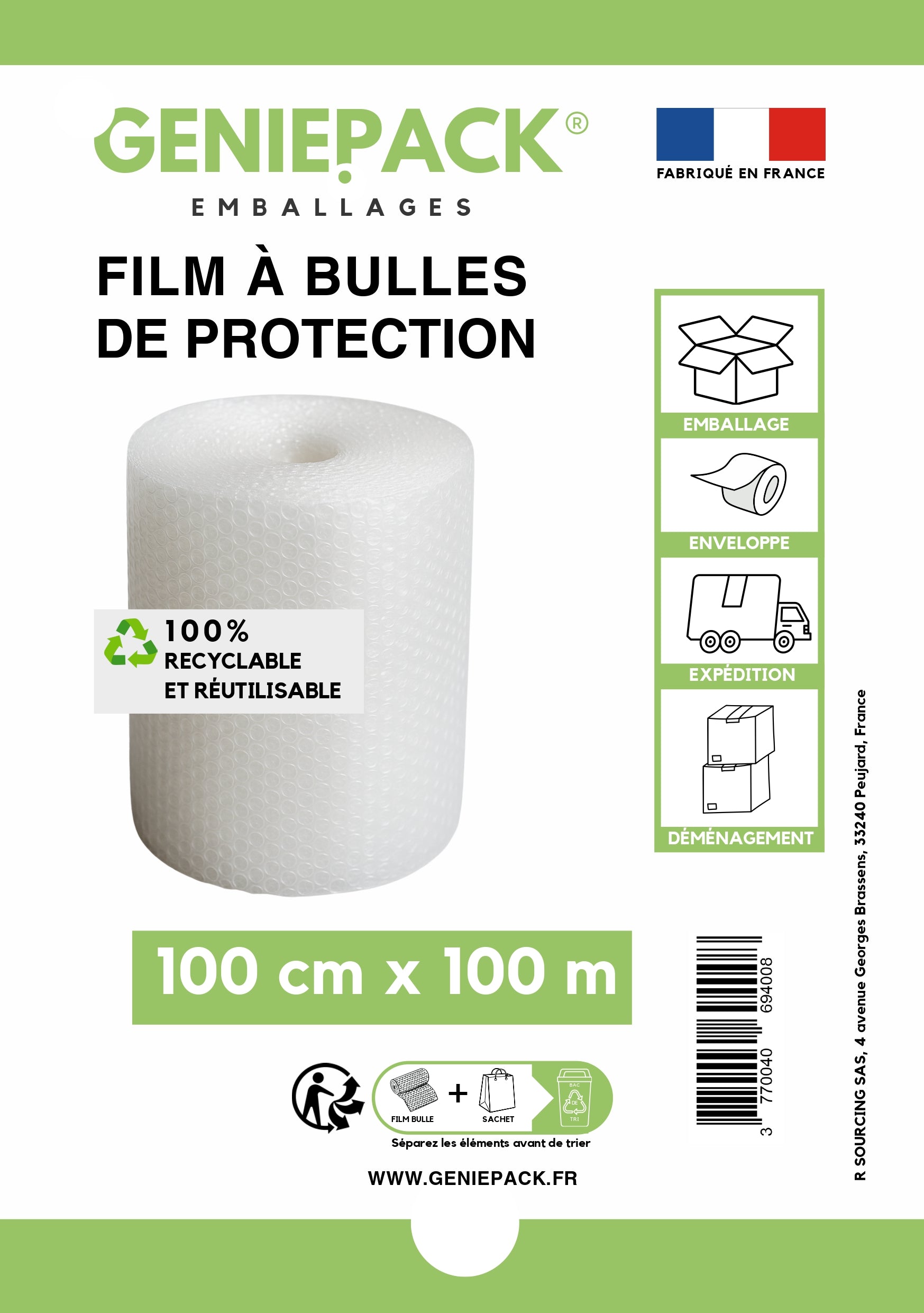 Bubble wrap roll 100 cm x 100 m