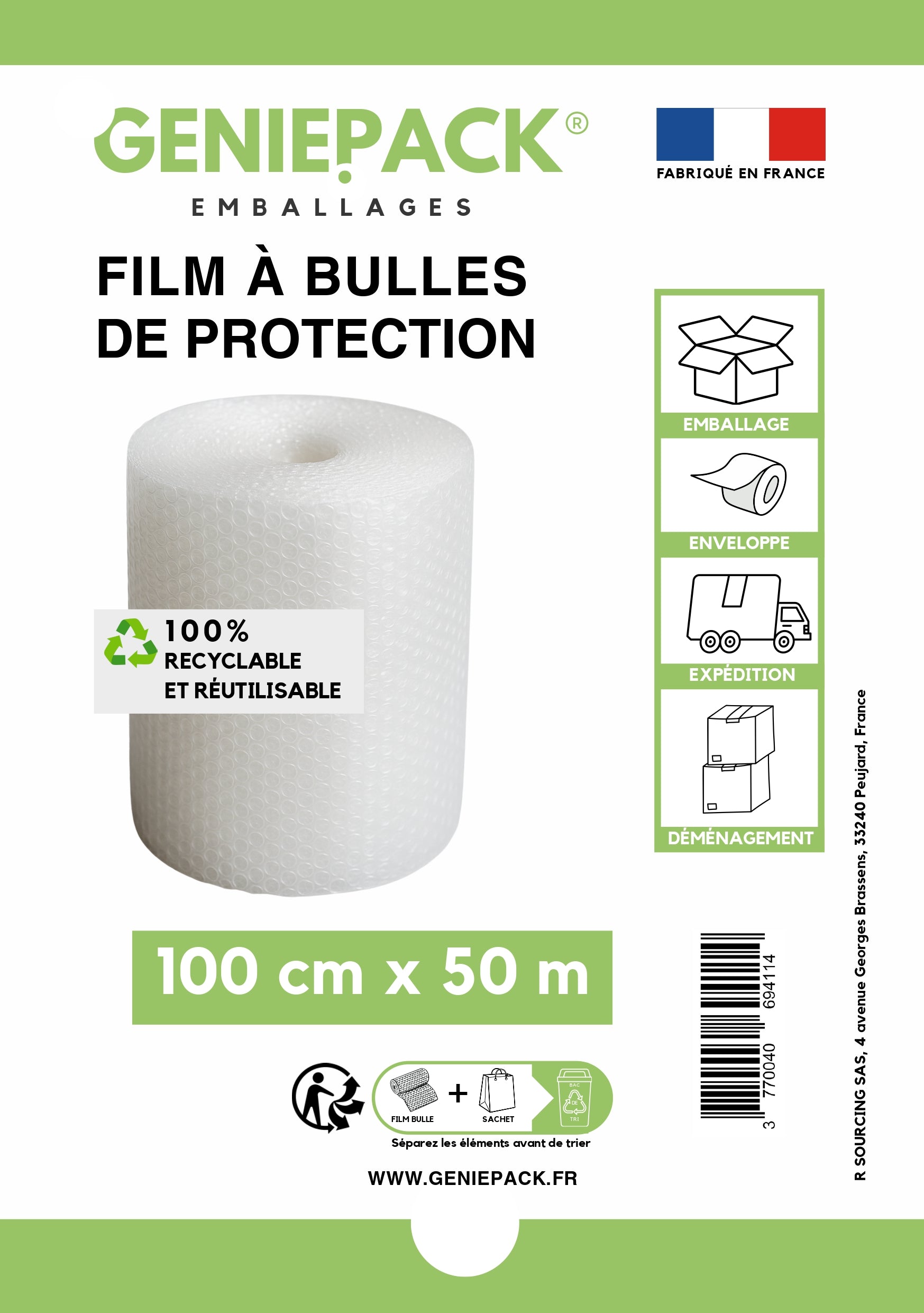 Bubble wrap roll 100 cm x 50 m