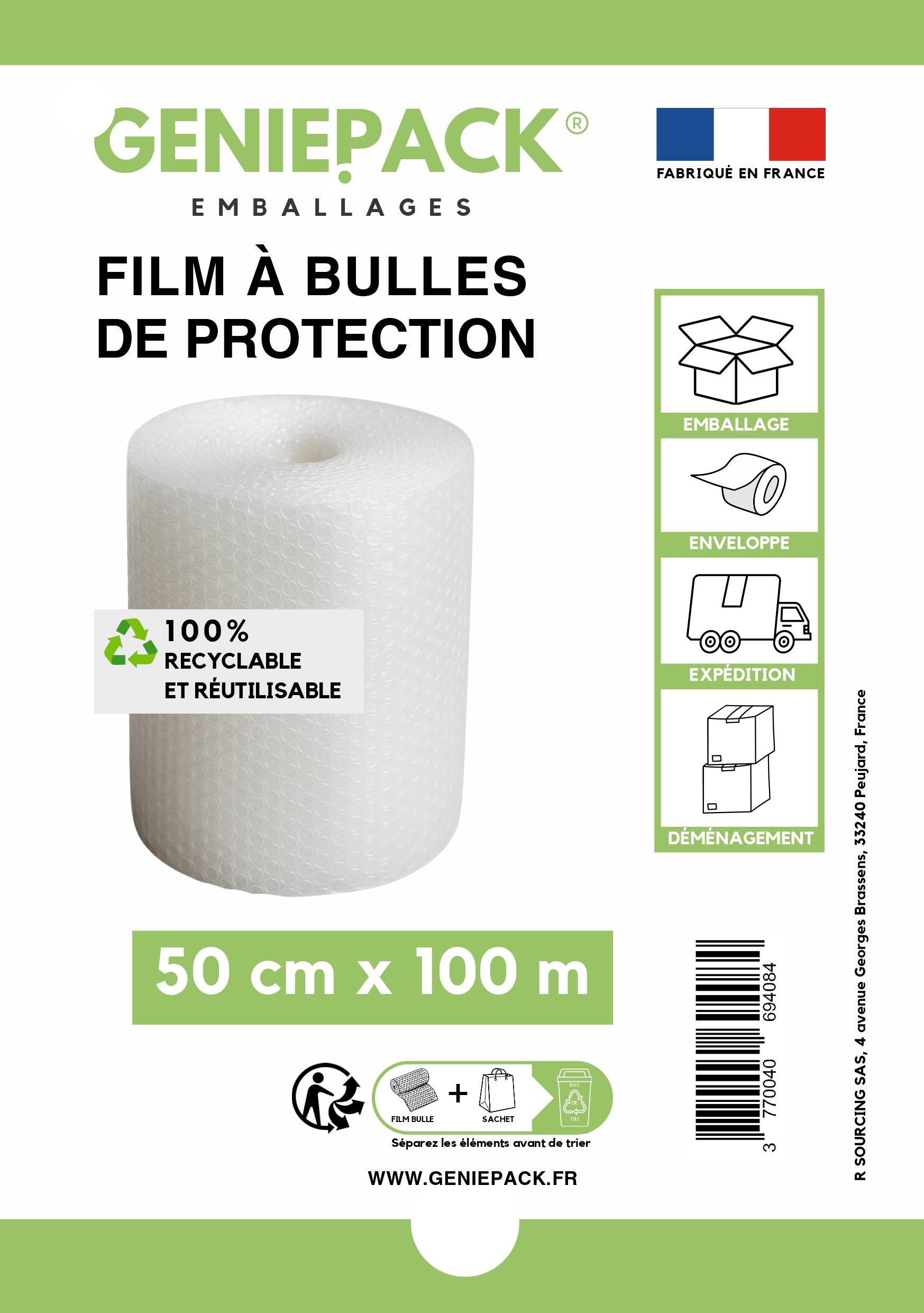 Bubble wrap roll 100 cm x 50 m