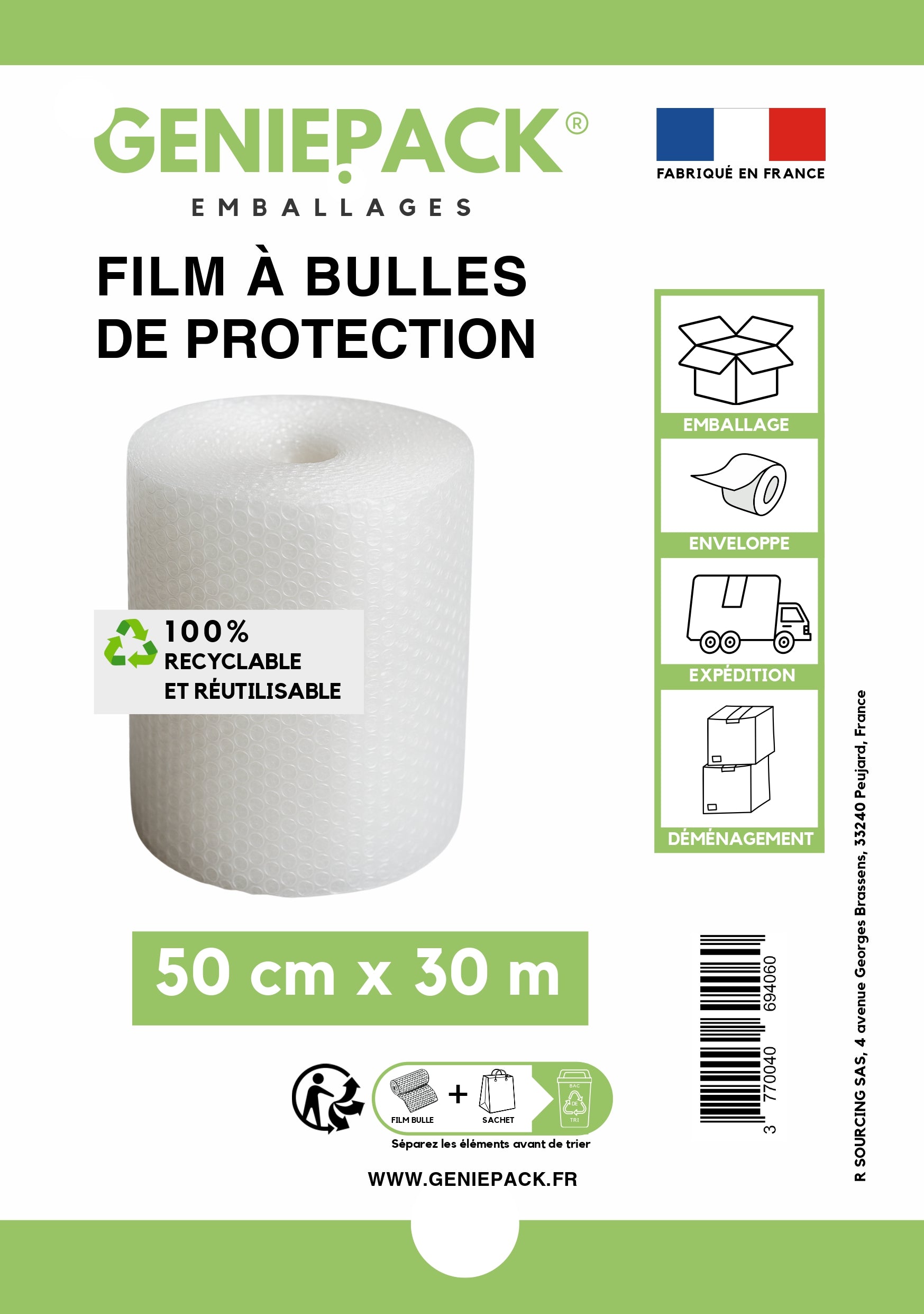 Bubble wrap roll 50 cm x 30 m