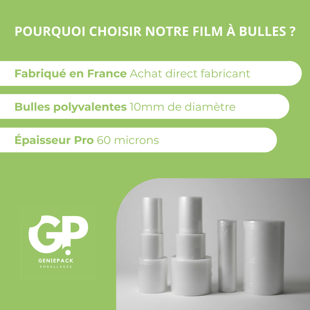 Rouleau film à bulles 50 cm x 50 m