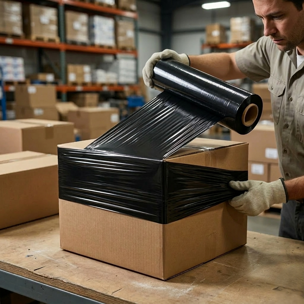 Film étirable épais noir – 500mm – 1,5kg